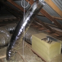 Flexible insulated ducting through roof space