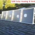 Solar space heating with solar heaters